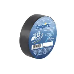 FULGORE - Cinta de Aislar Negra 8 Metros 19 Mm x 0.18 Mm x 10 Unidades