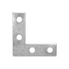 FIERO - 24 Ángulos Planos de Refuerzo de Acero de 1.1/2" x 7/16" x 6 Unidades