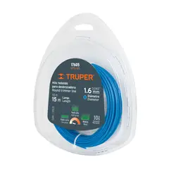 TRUPER - Hilo Redondo Para Guadañadora De 15 M. Diámetro 1.6 Mm X 6 Unidades