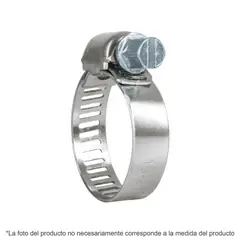 FIERO - 10 Mini Abrazaderas En Acero Inoxidable Desde 10 Mm a 16 Mm x 10 Unidades