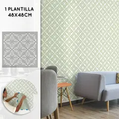 VAMARU STENCILS - Plantilla para Pintar Vamarú Stencils Colección Malta 48x48 Cm 1 Und