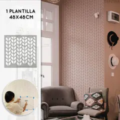 VAMARU STENCILS - Plantilla para Pintar Vamarú Stencils Colección Espiga 48x48 Cm 1 Und