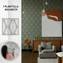 VAMARU STENCILS - Plantilla para Pintar Vamarú Stencils Colección Calathea 48x48 Cm 1 Und
