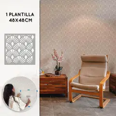 VAMARU STENCILS - Plantilla para Pintar Vamarú Stencils Colección Coral 48x48 Cm 1 Und