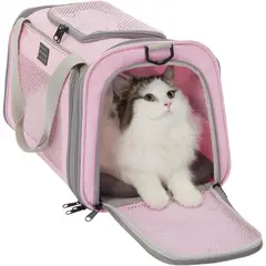 PETSFIT - Transportador Para Mascotas 44x26x44cm Pequeño Rosado