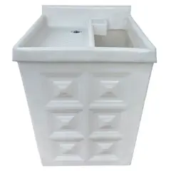 DPR SAS - Lavadero Blanco En Plástico 60x60x80 260 Litros Con Desagües