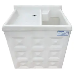 DPR SAS - Lavadero Blanco En Plástico 83x60x80 390 Litros Con Desagües