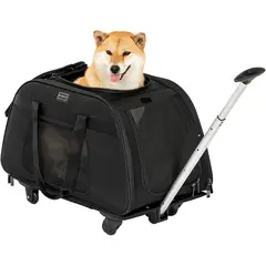 PETSFIT - Transportador Para Mascotas 67x37x37cm Mediano Negro