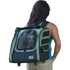PET GEAR - Mochila Para Mascotas 37x30x91cm Mediano Verde