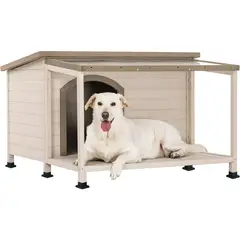 PETSFIT - Casa Para Perros Asfalto 113x105x72cm Grande Beige