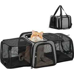 PETSFIT - Transportador Para Mascotas 47x26x29cm Pequeño Gris