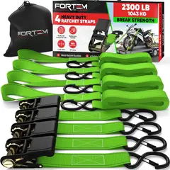 FORTEM - Juego de 4 Correas de 15 Pies ?frtm-rtds-2300