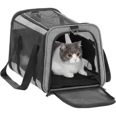 PETSFIT - Transportador Para Mascotas 49x41x31cm Pequeño Gris