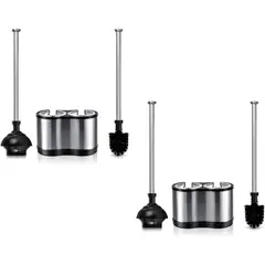 TOILETTREE PRODUCTS - Cepillo para Inodoro Combo de Émbolo + Escobilla