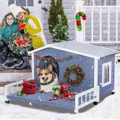 PETSFIT - Casa Para Perros Resistente 120x102x72cm EXGD Gris