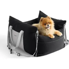LE SURE - Asiento Automovil Para Perros 59x57x34cm Pequeño Negro