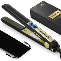 WAVYTALK - Plancha de Pelo de Titanio 100% Puro Doble Voltaje