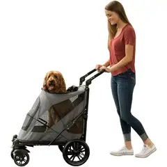 PET GEAR - Coche Para Mascotas 86x51x84cm Mediano Gris