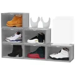 LETUSTO - Cajas de Almacenamiento de Zapatos de Alta Calidad Color Gris