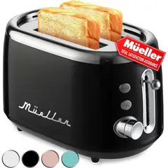 MUELLER - Tostadora 2 Rebanas Con 7 Niveles