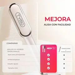 TYMO - Cepillo Alisador Cerámico con Queratina 5 Niveles de Calor