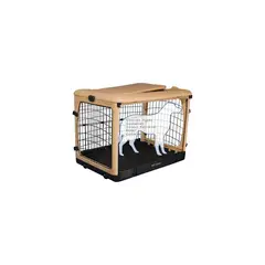 PET GEAR - Caja Acero Para Perros 107x71x71cm Grande Beige