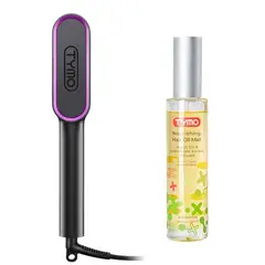 TYMO - Cepillo Alisador de Cabello Ring con Spray de Aceiter para el Cabello