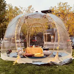 undefined - Carpa Alvantor de Burbujas para Exteriores Transparente de Protección Contra el Frío y Plegable