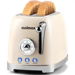 CUSIMAX - Tostadora 2 Ranuras Con 6 Niveles