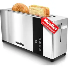 MUELLER - Tostadora para 2 Rebanadas con Bandeja Extraíble