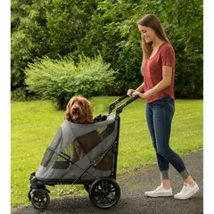 PET GEAR - Cochecito Para Mascotas 86x51x84cm Mediano Gris