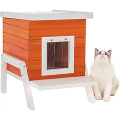 undefined - Casa para Gatos Al Aire Libre Puerta Con Corti