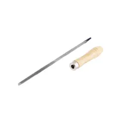 TOOLCRAFT - Lima Triángulo Doble de 8 Pulgadas con Mango Desmontable x 12 Uds