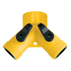 PRETUL - Conector Tipo y para Llave de Agua Plástico con Válvulas x 6 Uds
