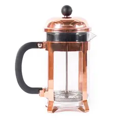 undefined - Cafetera Prensa Francesa 800ml Filtro Acero Inoxidable Color Oro Rosa