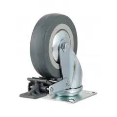 FERRAWYY - Rueda Industrial Gris con Freno 2 Pulgadas Capacidad Carga 40 kg