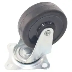 FERRAWYY - Rueda Industrial Negra Giratoria de 1-1/4 Pulgadas