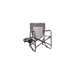 GCI OUTDOOR - Silla Mecedora Plegable Con Mesa Lateral Gris