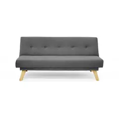 HOGAR VENECIA - Sofa Cama Moroni 85x182x85 Gris Patas Natural