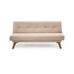 HOGAR VENECIA - Sofa Cama Moroni 85x182x85 Gris Patas Natural