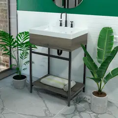 FIRPLAK - Kit Lavamanos Oslo 63X48 Godai Piso Entrepaño Mitte