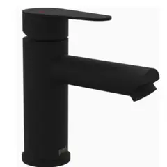 PLUMBER - Grifería Lavamanos Monocontrol Bajo Vermont Negro Mate