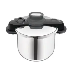 TEFAL - Olla a Presión 8 Litros 28cm Acero Inoxidable Plateado Cierre Externo Máxima Libre de PFOA
