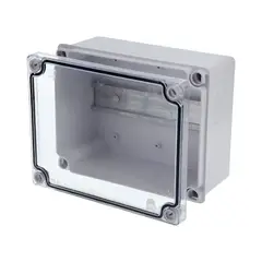 HALUX - Caja Hermética 14X18 Con Riel Y Tapa Transparente (Solar)