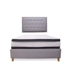MUEBLES REM - Combo Base Cama y Colchón Blaser 140 Doble mas espaldar