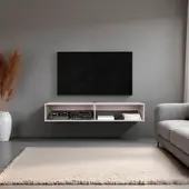 RTA DESIGN - Repisa para TV 65'' Flotante 26x150 Rta Positano