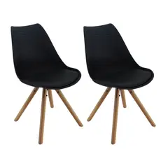 OR DESIGN - Set x2 Silla Atlas Negro 81,5X47,5X42,5 Cm