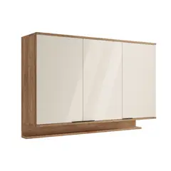 BERTOLINI - Mueble Superior Multiuso Cocina 120 cm Mdp 3 Puertas Freijo Con Beige