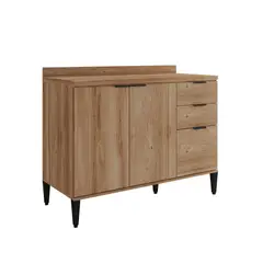 BERTOLINI - Mueble Inferior de Cocina 120 cm En Mdp Con Tabla Freijo