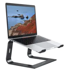 52 BITS - Base Soporte Aluminio para Portátil Compatible Macbook Negro Genérico